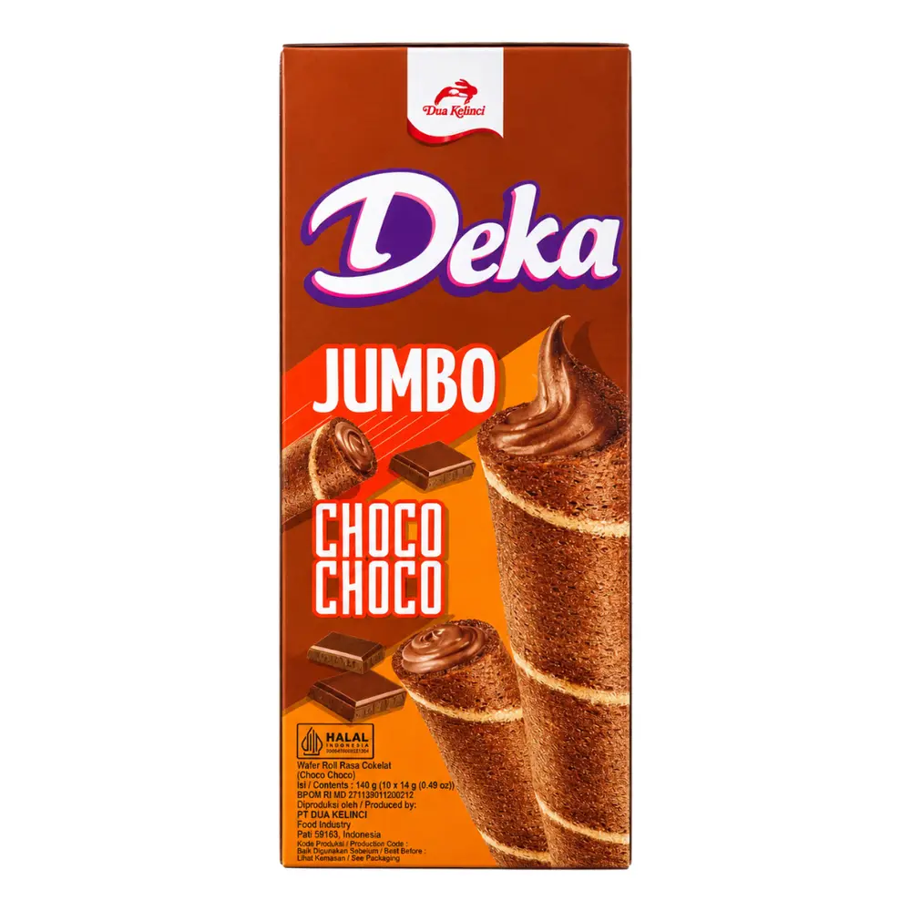 Bánh Ống Quế Vị Socola, Jumbo Wafer Rolls, Choco Choco (140g) - DEKA
