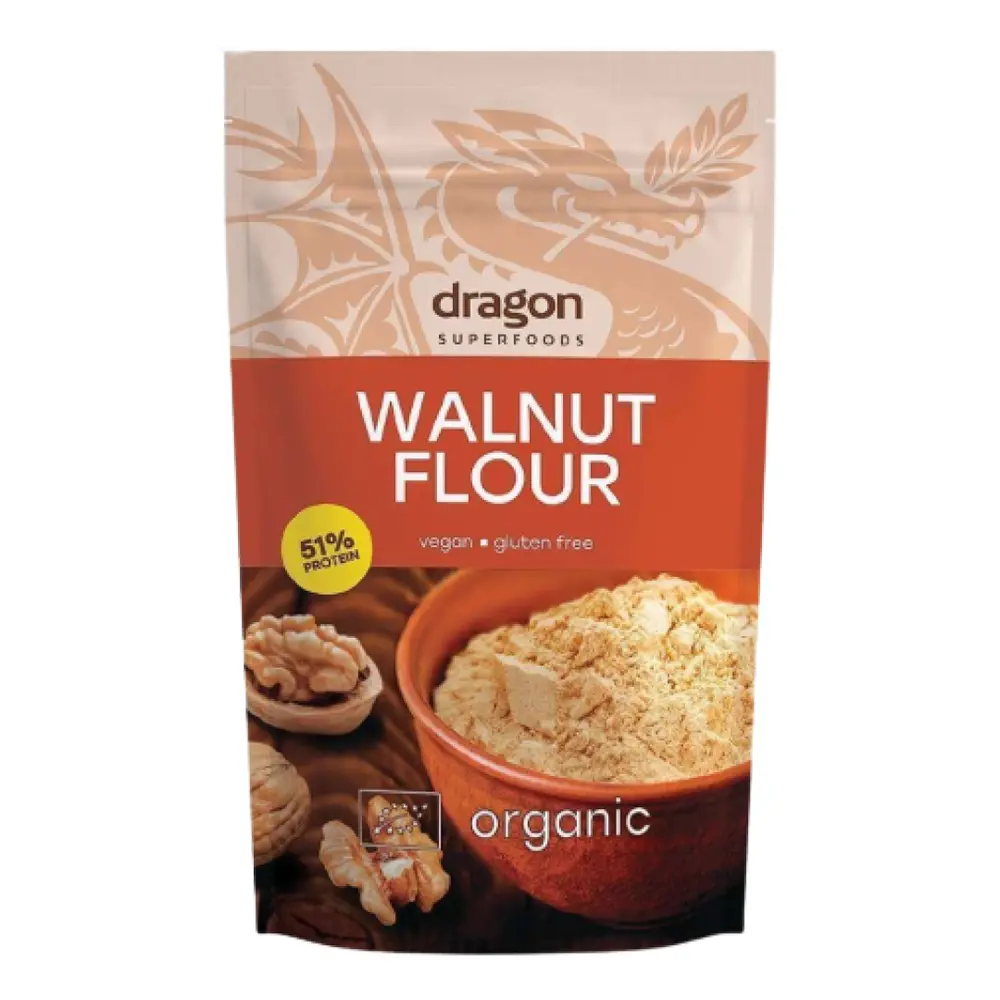 Bột Hạt Óc Chó Hữu Cơ, Organic Walnut Flour, 51% Protein (200g) - DRAGON SUPERFOODS