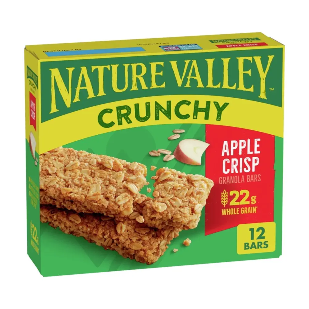 Thanh Ngũ Cốc Táo, Crunchy Granola Bars, Apple Crisp, 12 Thanh, 8.94 oz (253g) - NATURE VALLEY