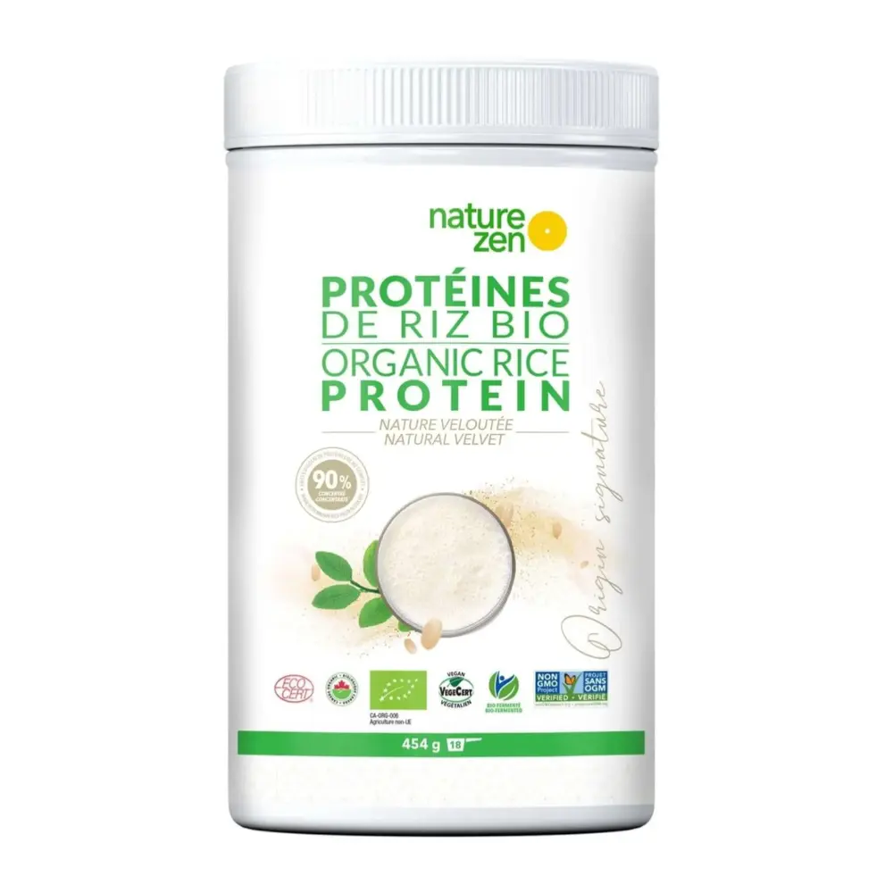 Bột Protein Gạo Hữu Cơ Vị Tự Nhiên, Organic Rice Protein, Natural Velvet (454g) - NATURE ZEN