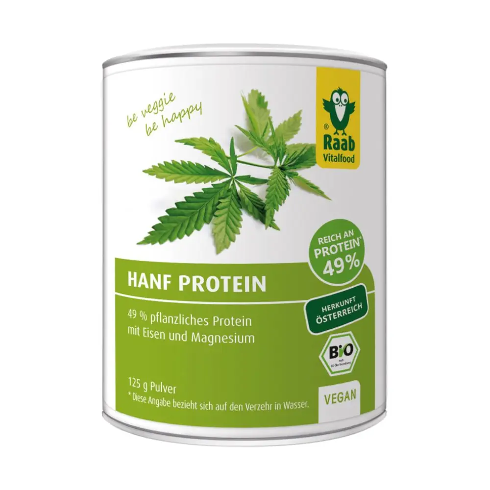 Bột Protein Hạt Gai Dầu Hữu Cơ, Hanf Protein, 49% Protein (125g) - RAAB VITALFOOD