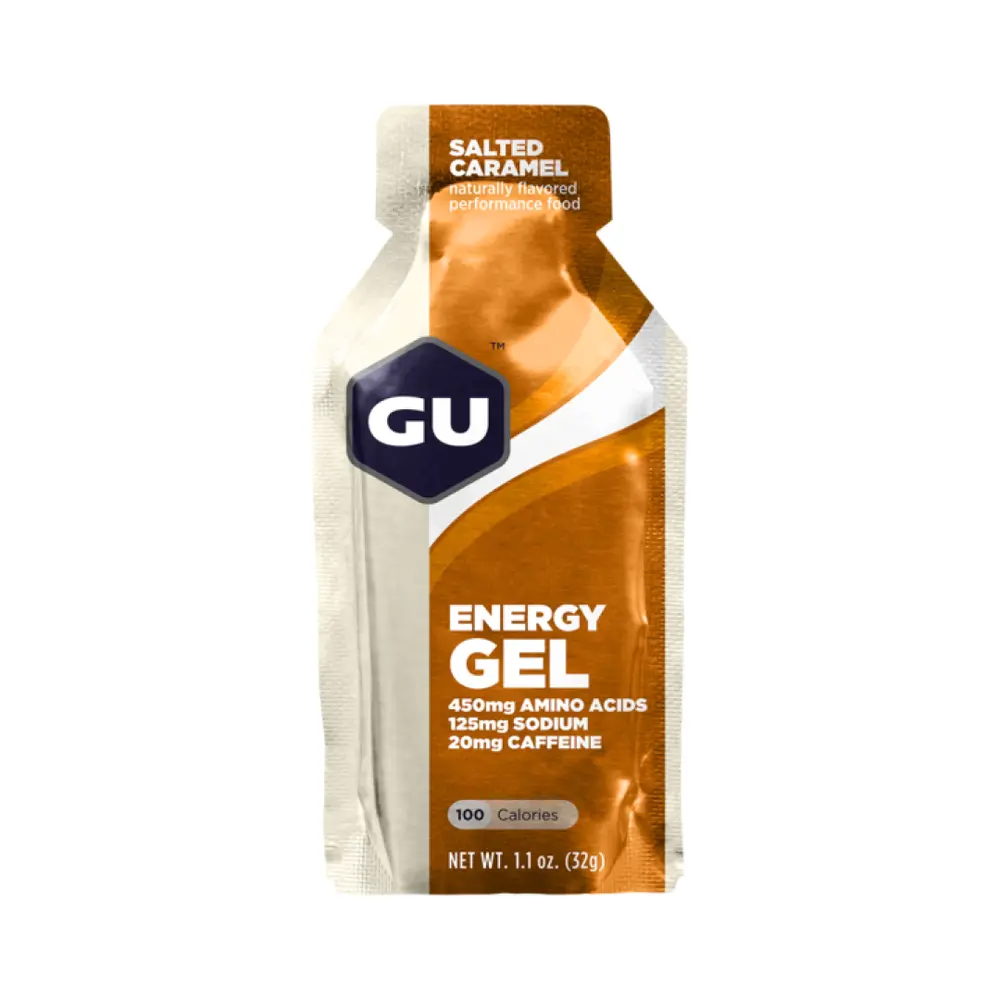 Thực Phẩm Bổ Sung Năng Lượng Hương Caramen Mặn, Energy Gel, Salted Caramel, 20mg Caffeine, 1.1 oz (32g) - GU