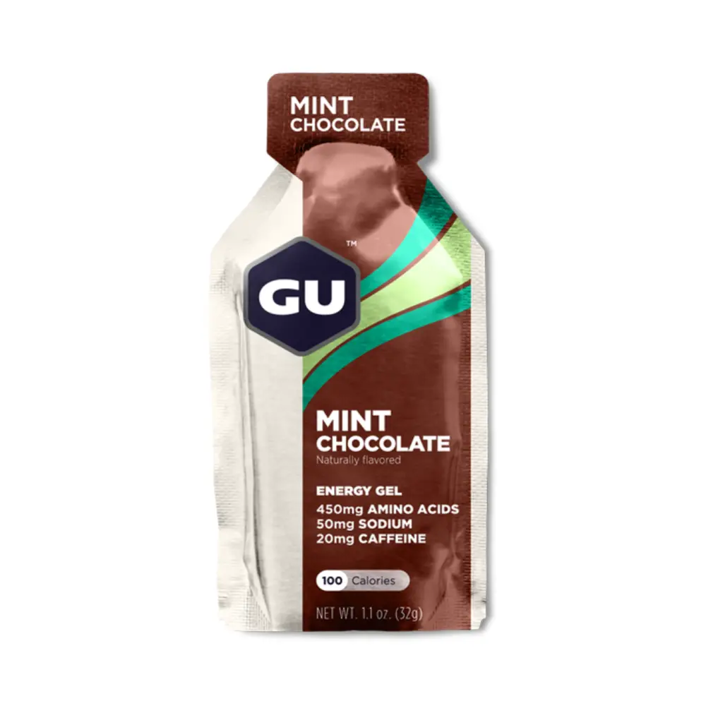 Thực Phẩm Bổ Sung Năng Lượng Hương Socola Bạc Hà, Energy Gel, Mint Chocolate, 20mg Caffeine, 1.1 oz (32g) - GU