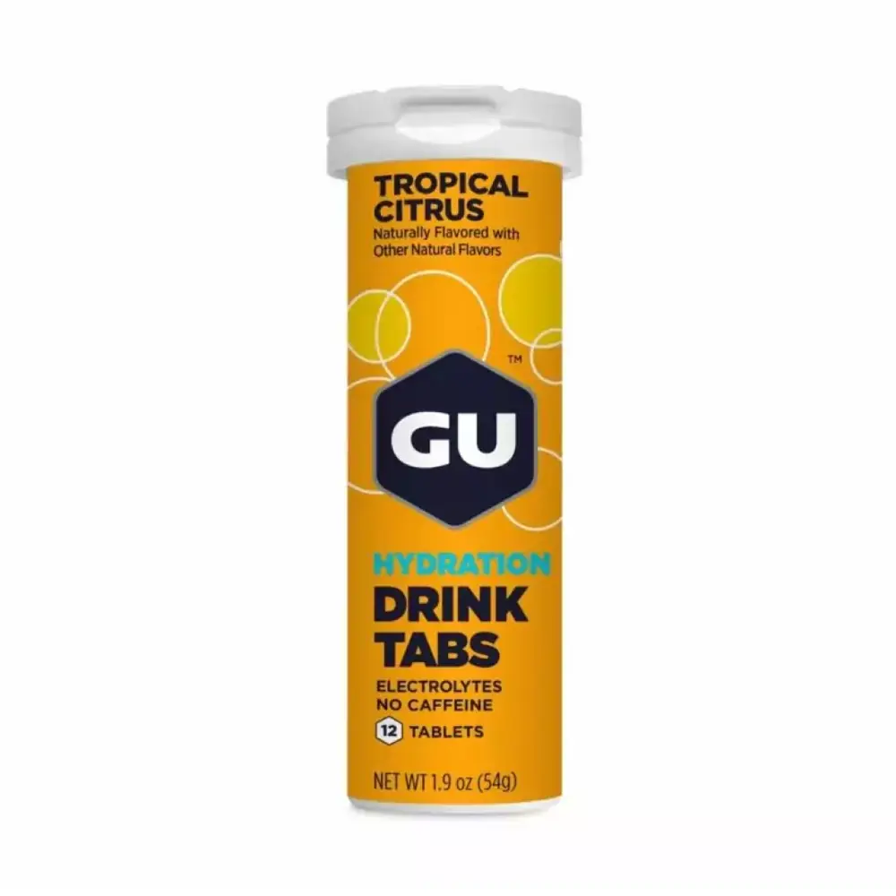 Viên Sủi Hoà Tan Bổ Sung Điện Giải Hương Cam Chanh, Hydration Drink Tabs, Tropical Citrus, 12 Viên, 1.9 oz (54g) - GU
