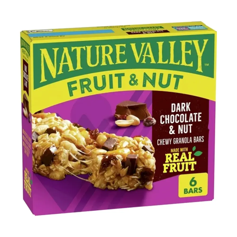 Thanh Ngũ Cốc Socola Đắng, Trái Cây & Hạt, Fruit & Nut Chewy Granola Bars, Dark Chocolate & Nut, 6 Thanh, 7.4 oz (210g) - NATURE VALLEY