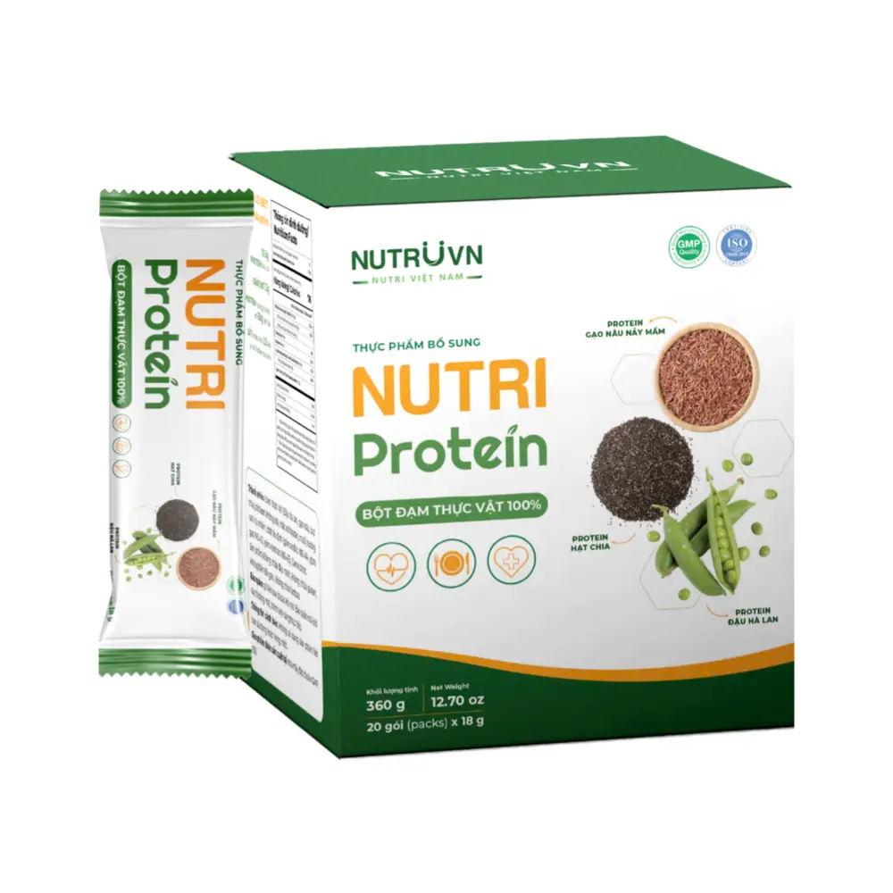 Bột Đạm Thực Vật, Nutri Protein, 20 Gói, 12.70 oz (360g) - NUTRUVN