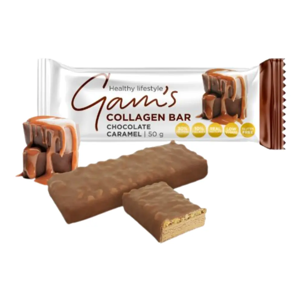 Bánh Giàu Đạm Vị Socola Caramen, Collagen Bar, Chocolate Caramel (50g) - GAM'S