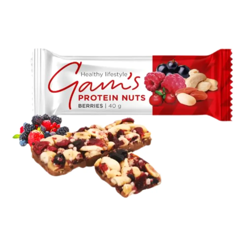 Thanh Hạt Giàu Đạm Vị Quả Mọng, Protein Nuts, Berries (40g) - GAM'S