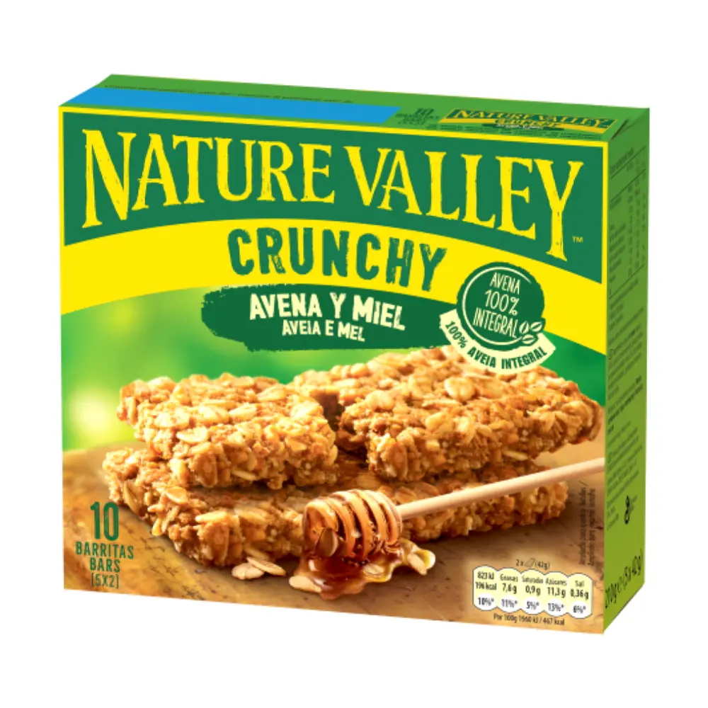 Thanh Ngũ Cốc Yến Mạch & Mật Ong, Crunchy Granola Bars, Oats N Honey, 10 Thanh (210g) - NATURE VALLEY