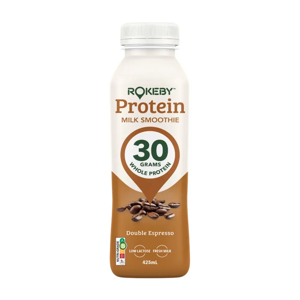 Sinh Tố Sữa Protein Vị Cà Phê, Protein Milk Smoothie, Double Espresso (425ml) - ROKEBY FARMS