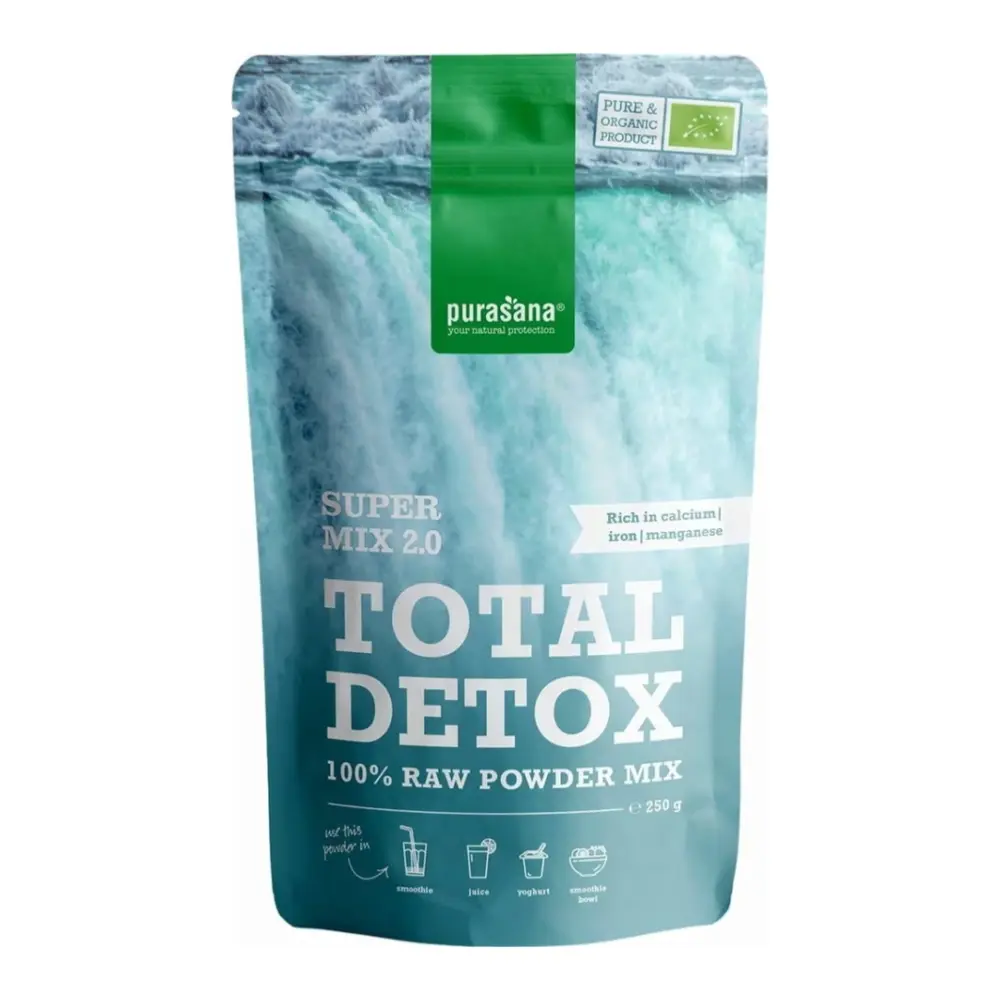 Bột Thải Độc, Thanh Lọc Cơ Thể Hữu Cơ, Organic Total Detox, 100% Raw Powder Mix (250g) - PURASANA