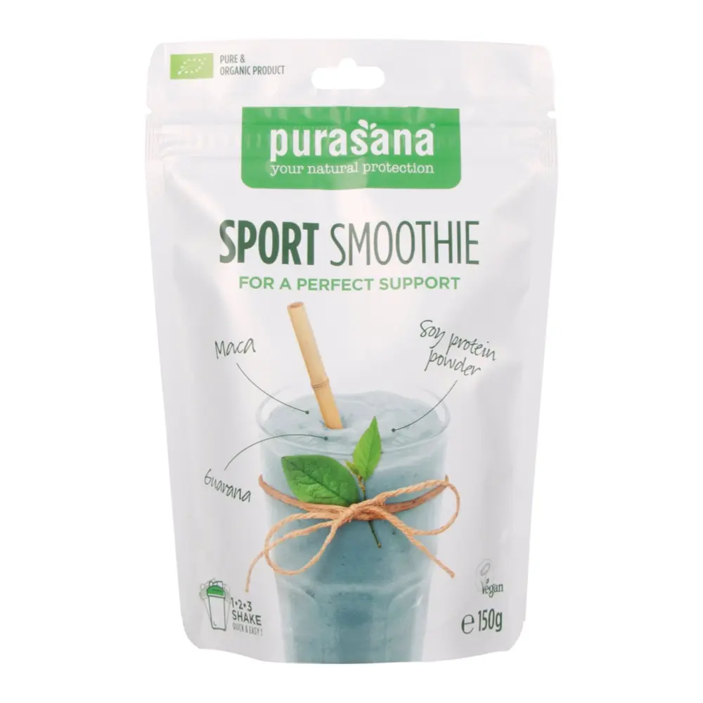 Bột Pha Sinh Tố Hữu Cơ Cho Người Tập Thể Thao, Organic Sport Smoothie, Vegan (150g) - PURASANA