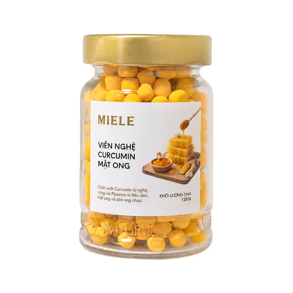 Viên Nghệ Curcumin Mật Ong, Curcumin & Honey Capsules (120g) - MIELE