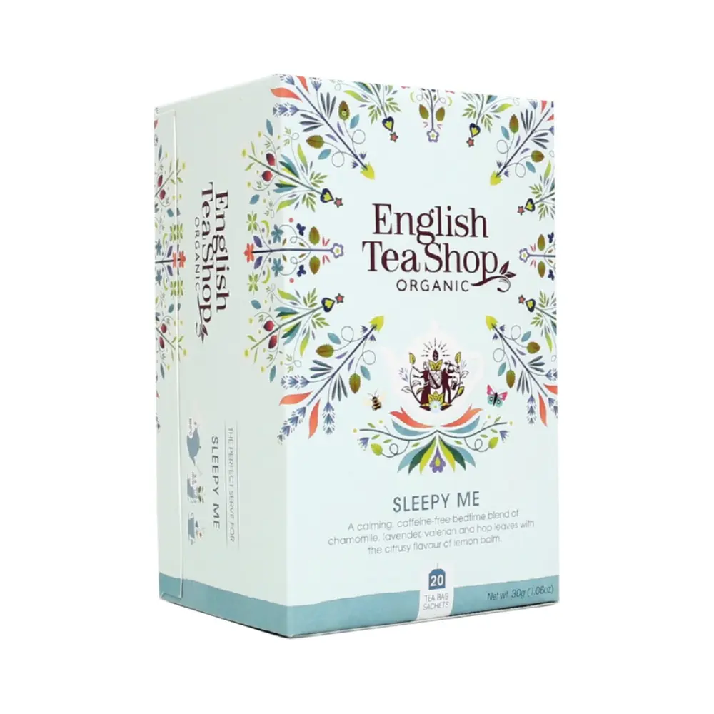 Trà Bông Cúc, Oải Hương, Nữ Lang & Tía Tô Hữu Cơ, Sleepy Me, 20 Túi Trà, 1.06 oz (30g) - ENGLISH TEA SHOP