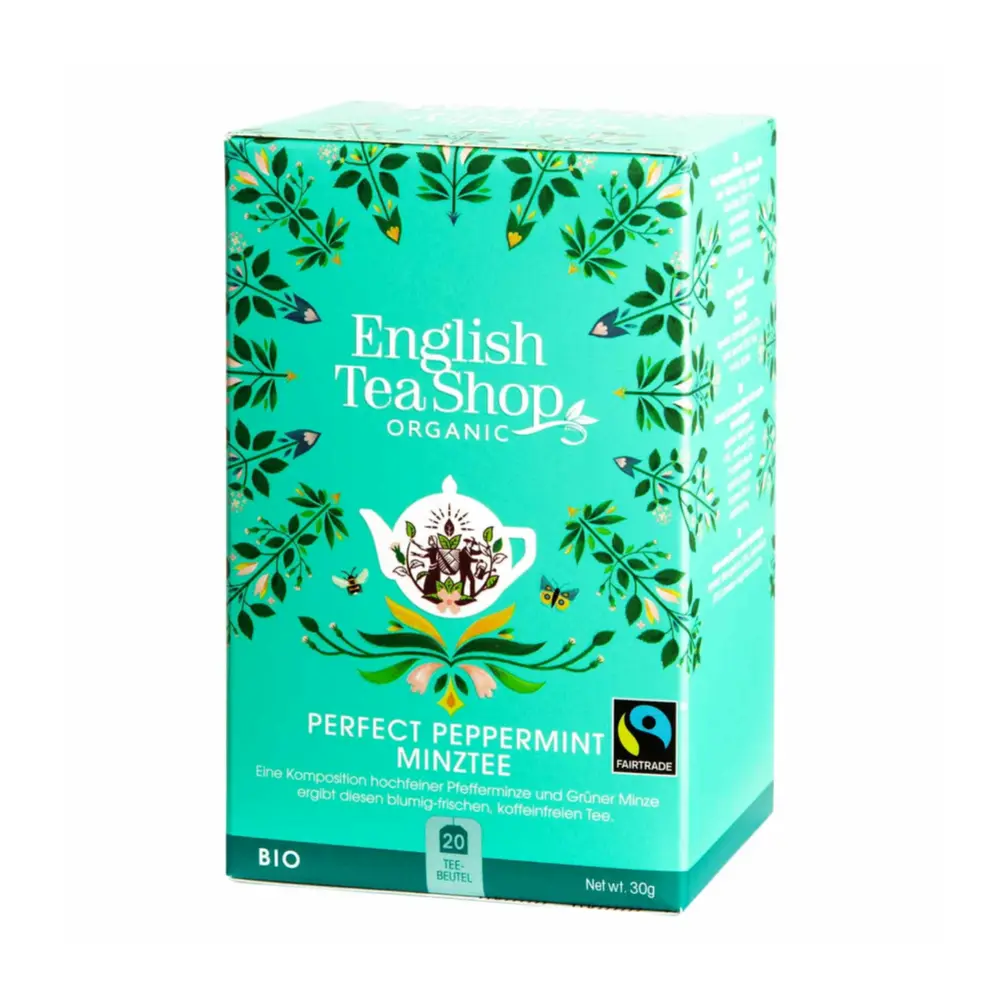 Trà Bạc Hà Hữu Cơ, Perfect Peppermint, 20 Túi Trà, 1.06 oz (30g) - ENGLISH TEA SHOP