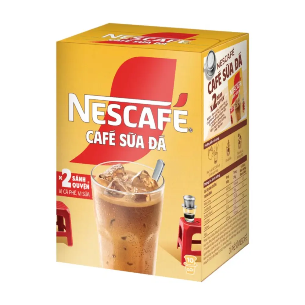Cà Phê Sữa Đá, Iced Coffee with Milk, 10 Gói (240g) - NESCAFE