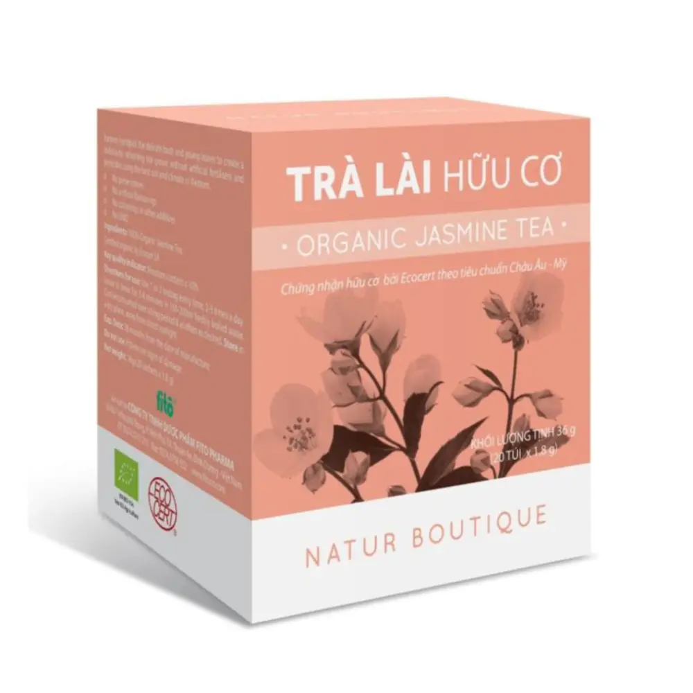 Trà Lài Hữu Cơ, Organic Jasmine Tea, 20 Túi Lọc (30g) - NATUR BOUTIQUE