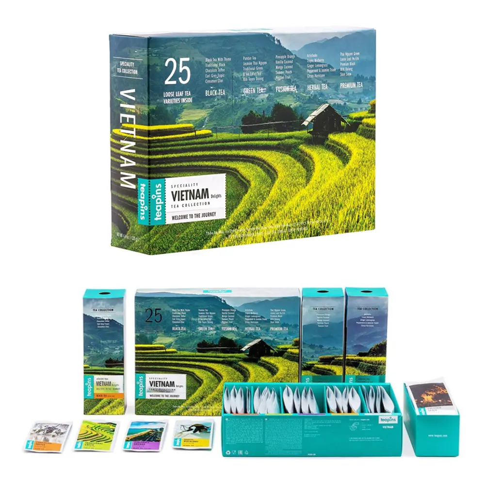 Bộ Sưu Tập Trà, Vietnam Delights, 25 Loose Leaf Tea Collection (125g) - TEAPINS