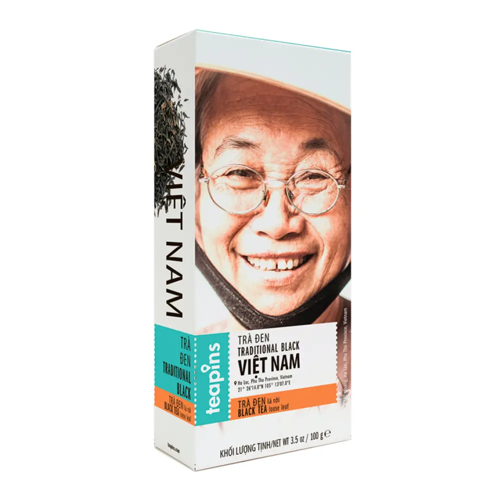 Trà Đen, Traditional Black Việt Nam, Trà Đen Lá Rời, 3.5 oz (100g) - TEAPINS