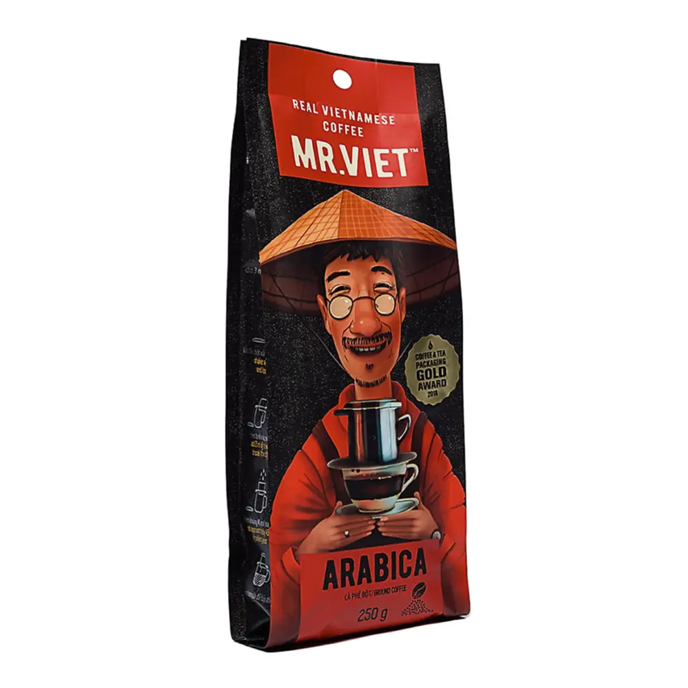 Arabica Cà Phê Rang Xay, Arabica Ground Coffee, 8.8 oz (250g) - MR. VIET