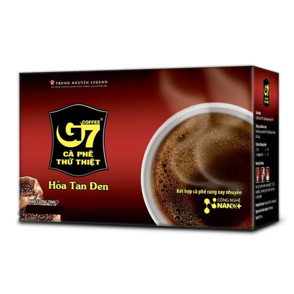 Cà Phê Hòa Tan Đen, G7 Coffee, Instant Black Coffee, 50 Gói (100g) - TRUNG NGUYEN