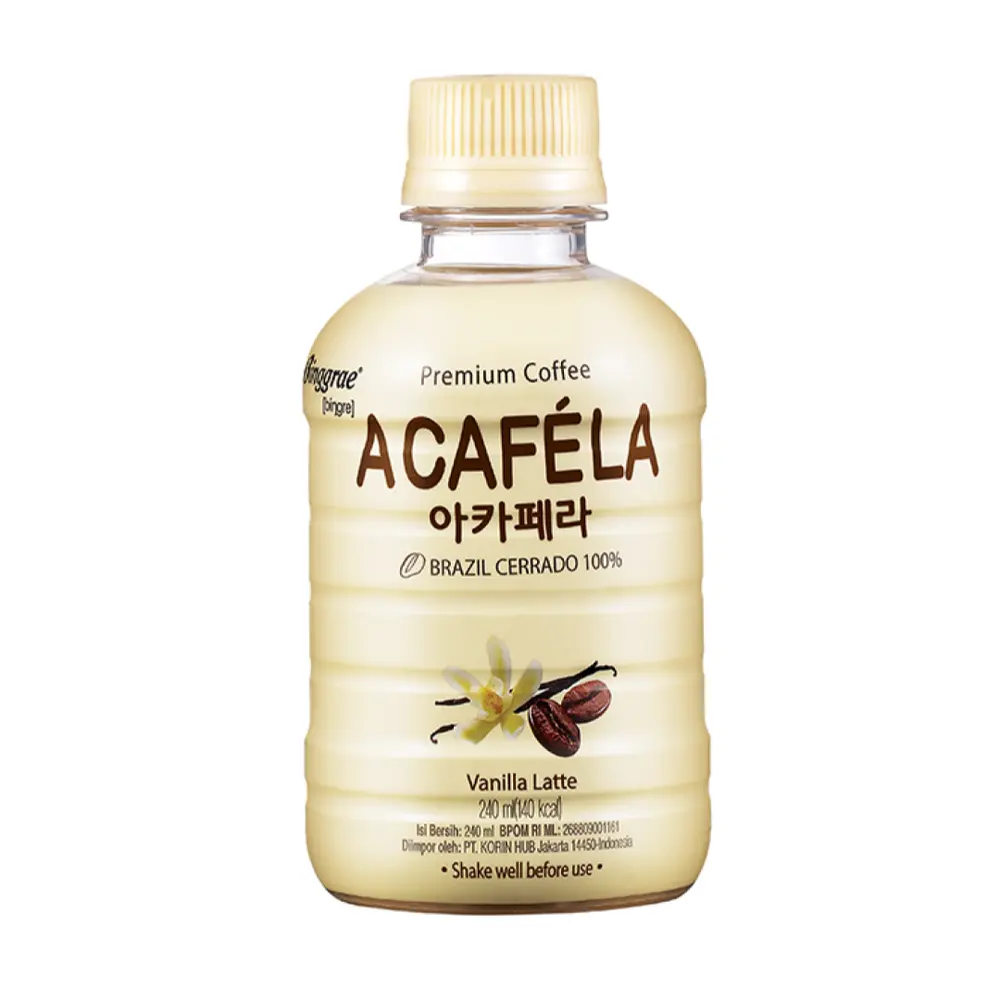 Cà Phê Sữa Vị Vani, Acaféla, Vanilla Latte, Brazil Cerrado 100% (240ml) - BINGGRAE