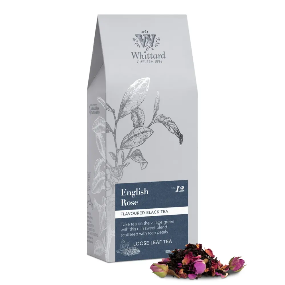 Trà Đen Hoa Hồng, English Rose No. 12, Flavoured Black Tea, Loose Tea Pouch, 3.5 oz (100g) - WHITTARD