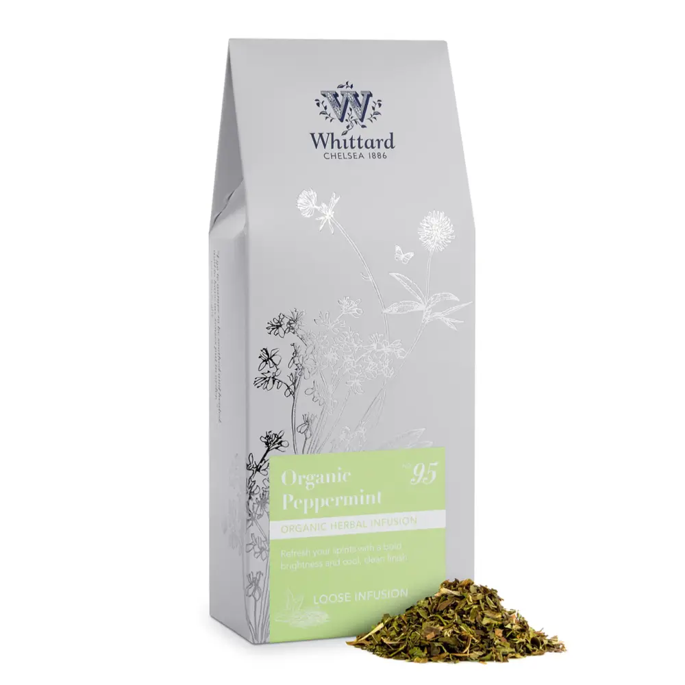 Trà Bạc Hà Hữu Cơ, Organic Peppermint No. 95, Organic Herbal Infusion, Loose Tea Pouch, 1 oz (30g) - WHITTARD