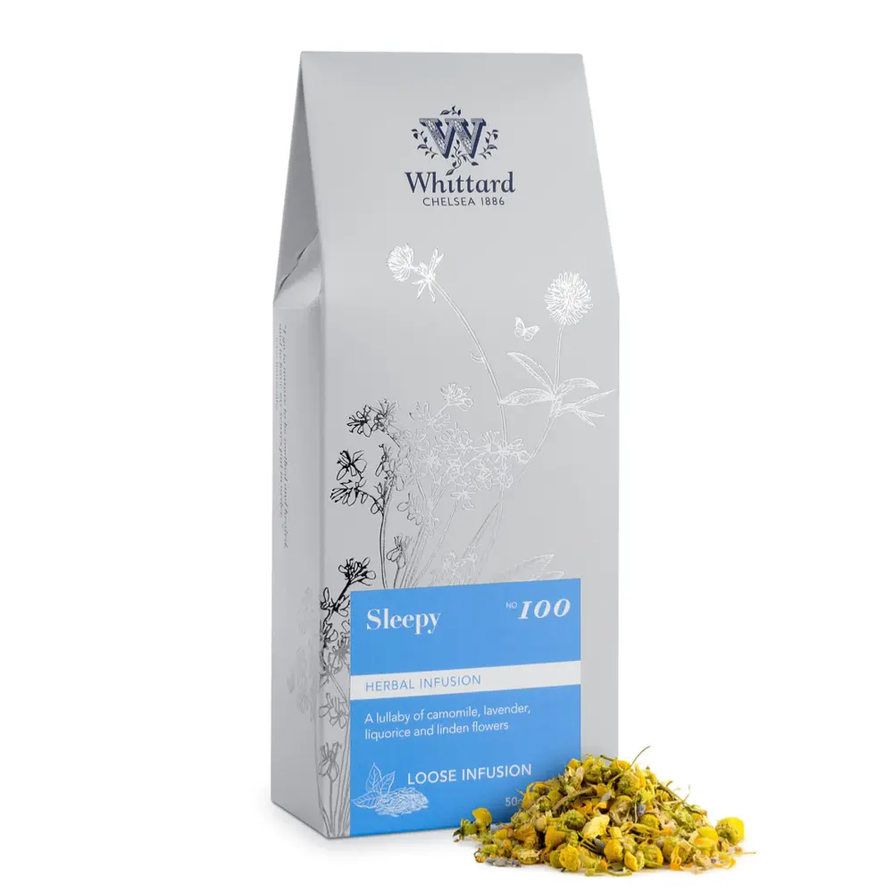 Trà Thảo Mộc Hỗ Trợ Giấc Ngủ, Sleepy No. 100, Herbal Infusion, Loose Tea Pouch, 1.8 oz (50g) - WHITTARD
