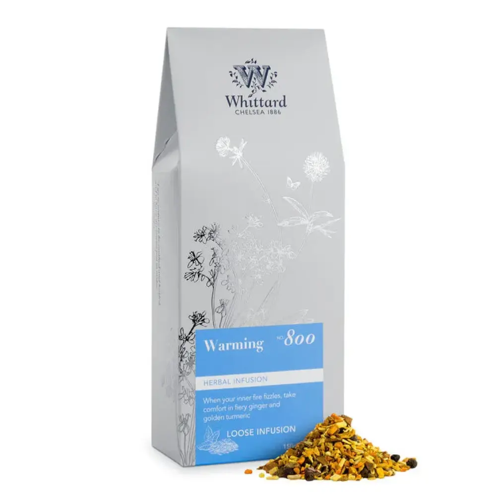 Trà Thảo Mộc Giữ Ấm Cơ Thể, Warming No. 800, Herbal Infusion, Loose Tea Pouch, 5.3 oz (150g) - WHITTARD