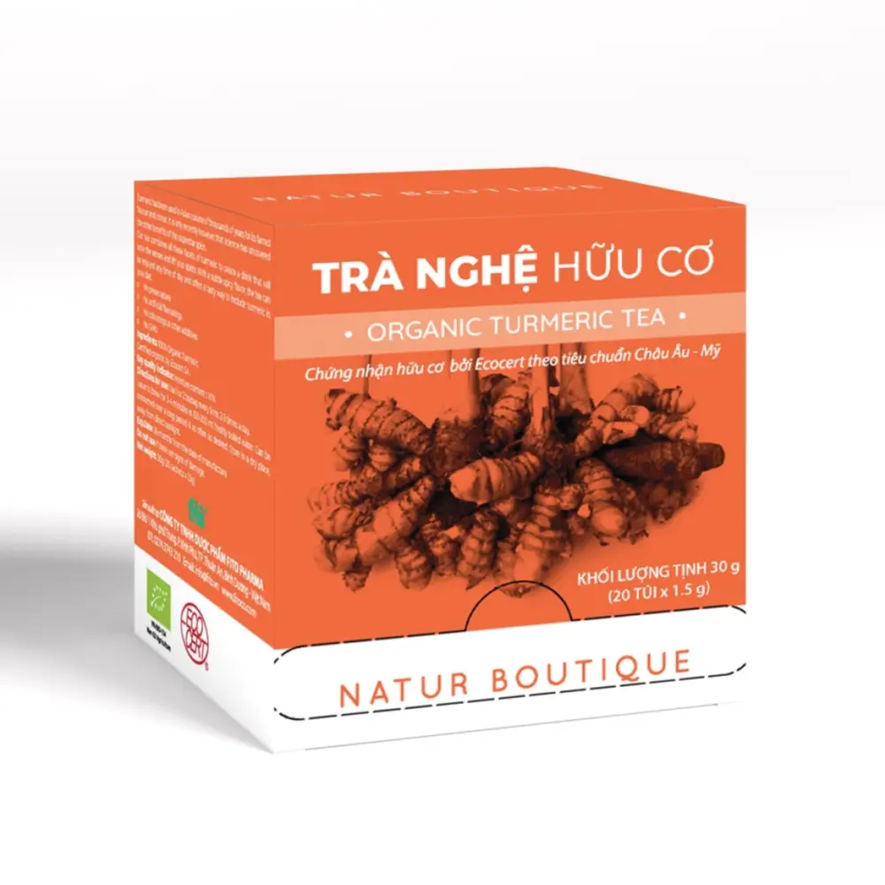 Trà Nghệ Hữu Cơ, Organic Turmeric Tea, 20 Túi Lọc (30g) - NATUR BOUTIQUE