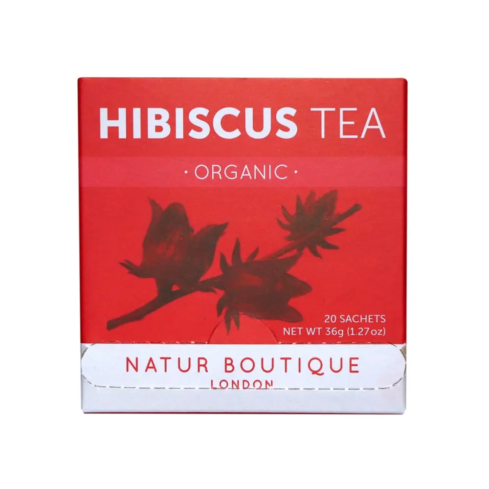 Trà Bụt Giấm Hữu Cơ, Organic Hibicus Tea, 20 Túi Lọc (36g) - NATUR BOUTIQUE