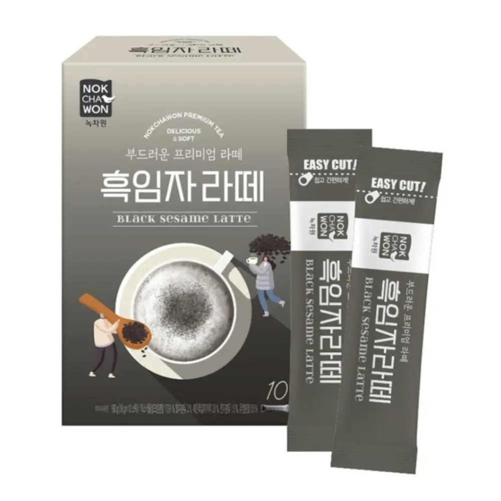 Latte Mè Đen, Black Sesame Latte, 10 Gói (180g) - NOKCHAWON