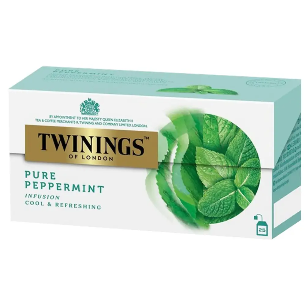 Trà Bạc Hà, Pure Peppermint, Infusion Cool & Refreshing, 25 Túi Trà (50g) - TWININGS