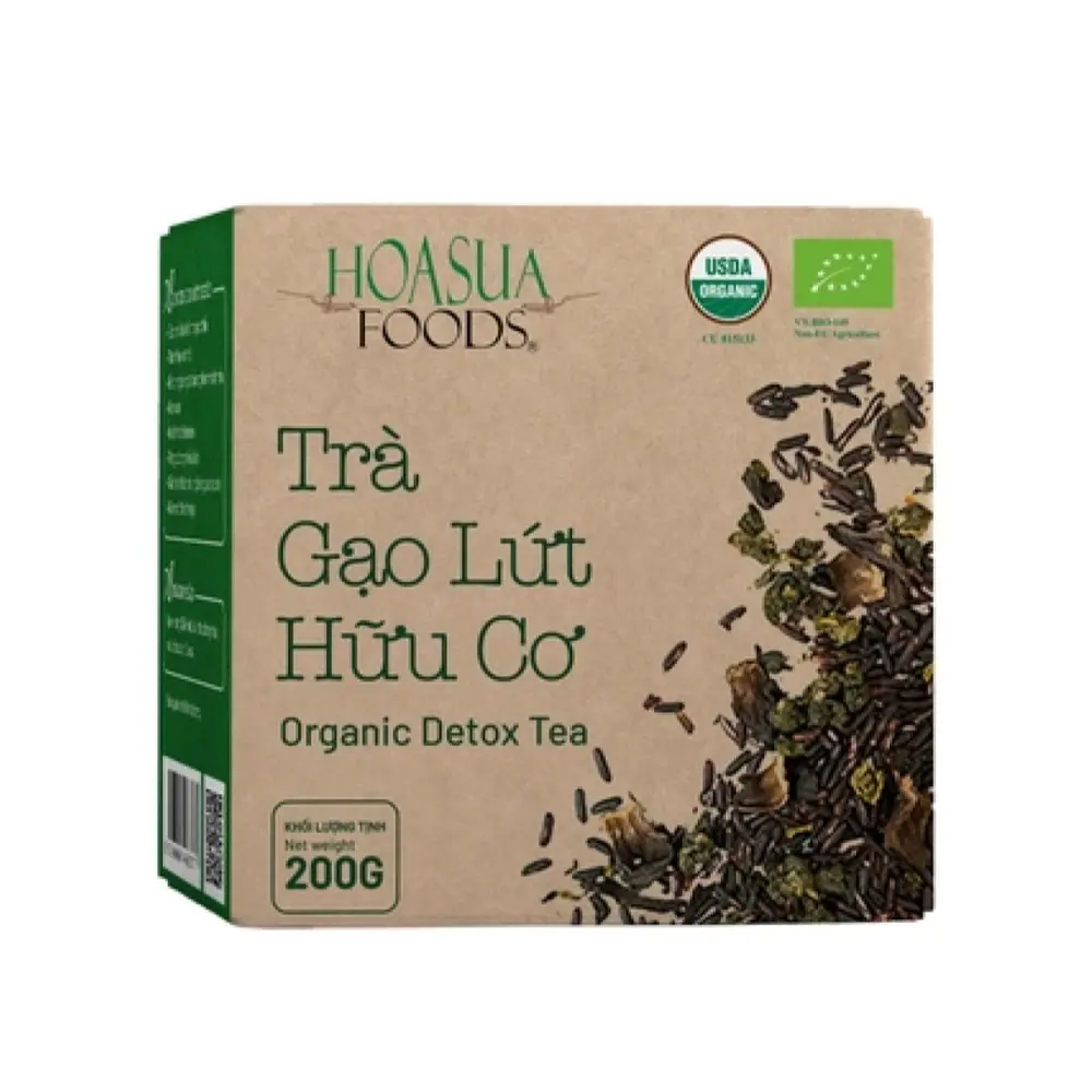 Trà Gạo Lứt Hữu Cơ, Organic Detox Tea (200g) - HOA SUA FOODS