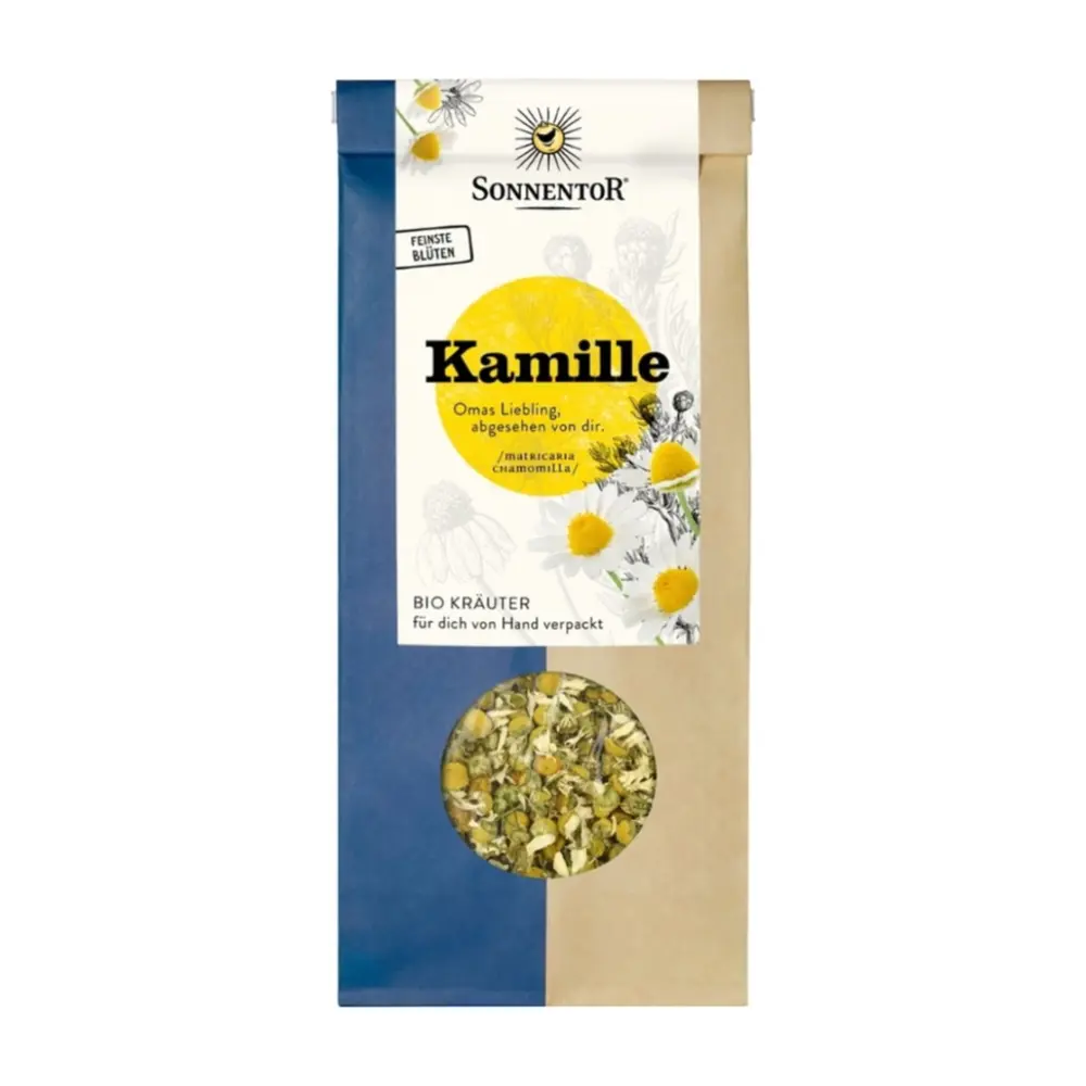 Trà Hoa Cúc Nguyên Bông Hữu Cơ, Kamille, Organic Camomile Tea, Whole Flower Buds (50g) - SONNENTOR