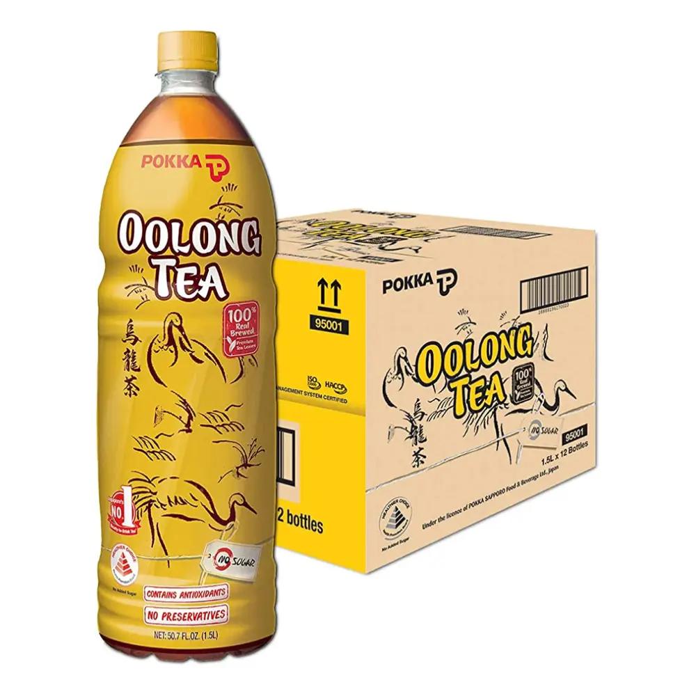 Trà Ô Long Không Đường, Oolong Tea, No Sugar, 50.7 fl oz (1.5L) - POKKA