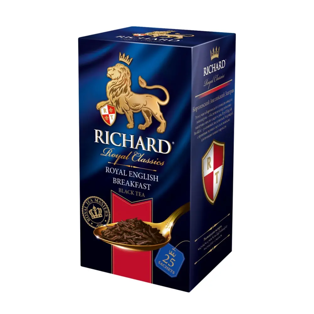 Trà Đen Kiểu Anh, Royal English Breakfast Black Tea, 25 Gói, 1.76 oz (50g) - RICHARD ROYAL TEA