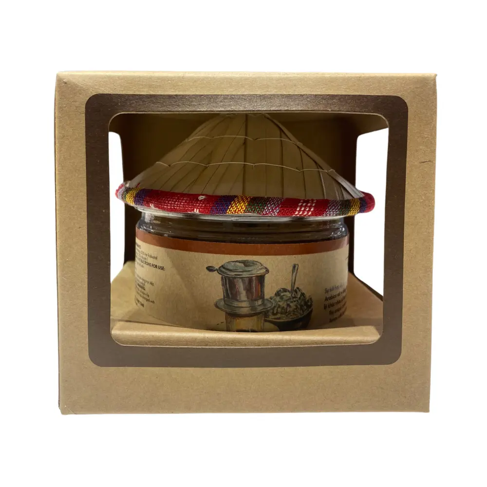 Cà Phê Nón Lá, Vietnamese Coffee in Conical Hat Jar (90g) - NAM XANH