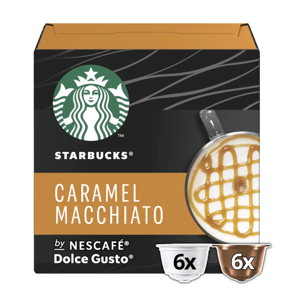Cà Phê Viên Nén, Caramel Macchiato, by Nescafe Dolce Gusto, 6 Ly (127.8g) - STARBUCKS