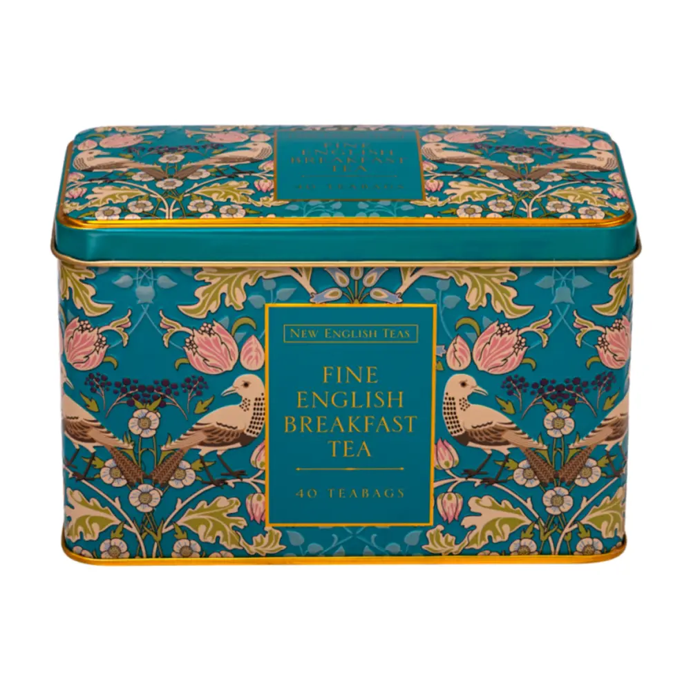 Trà Anh Buổi Sáng (Xanh Dương), Fine English Breakfast Tea, The Song Thrush & Berries, 40 Túi Trà (80g) - NEW ENGLISH TEAS