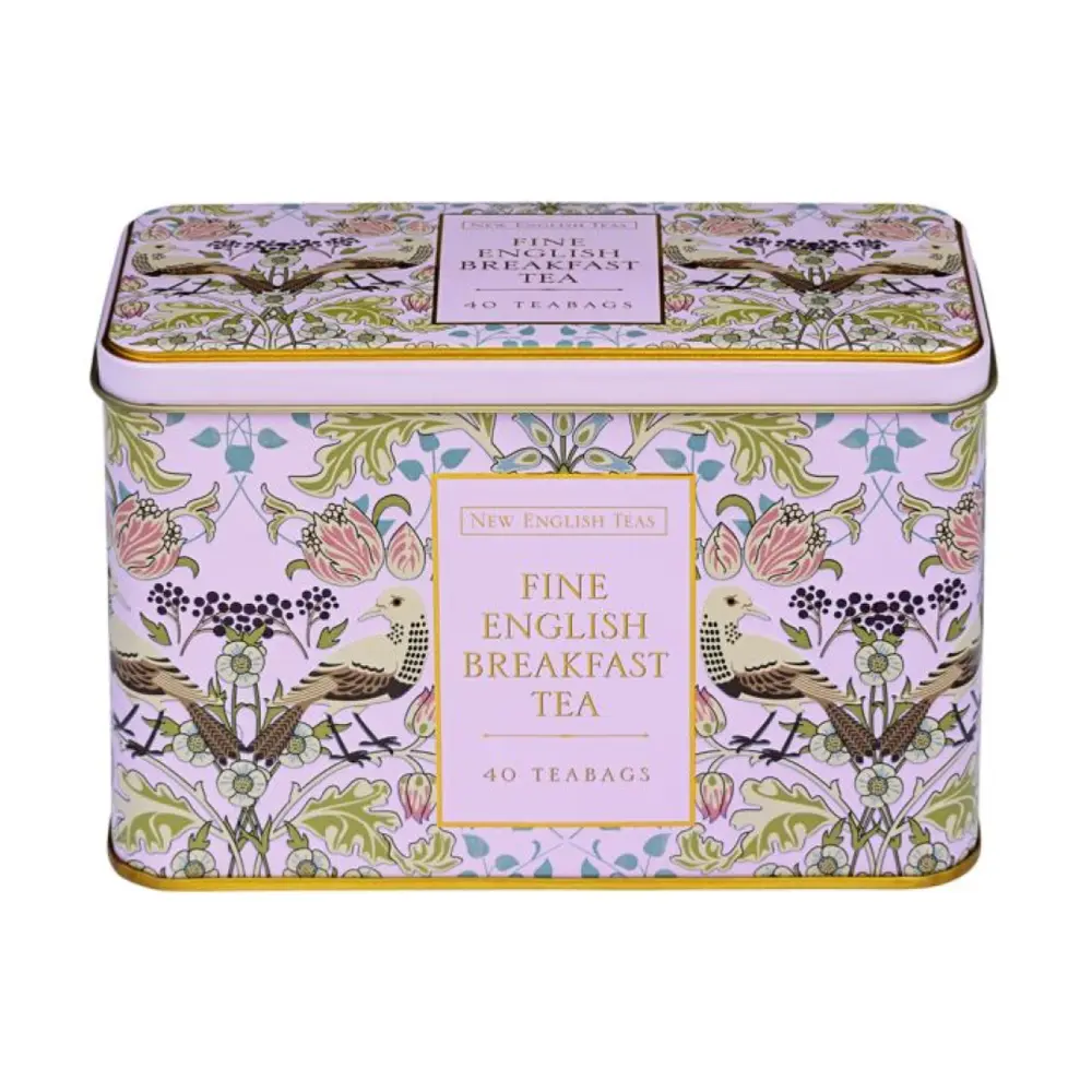 Trà Anh Buổi Sáng (Hồng), Fine English Breakfast Tea, The Song Thrush & Berries, 40 Túi Trà (80g) - NEW ENGLISH TEAS