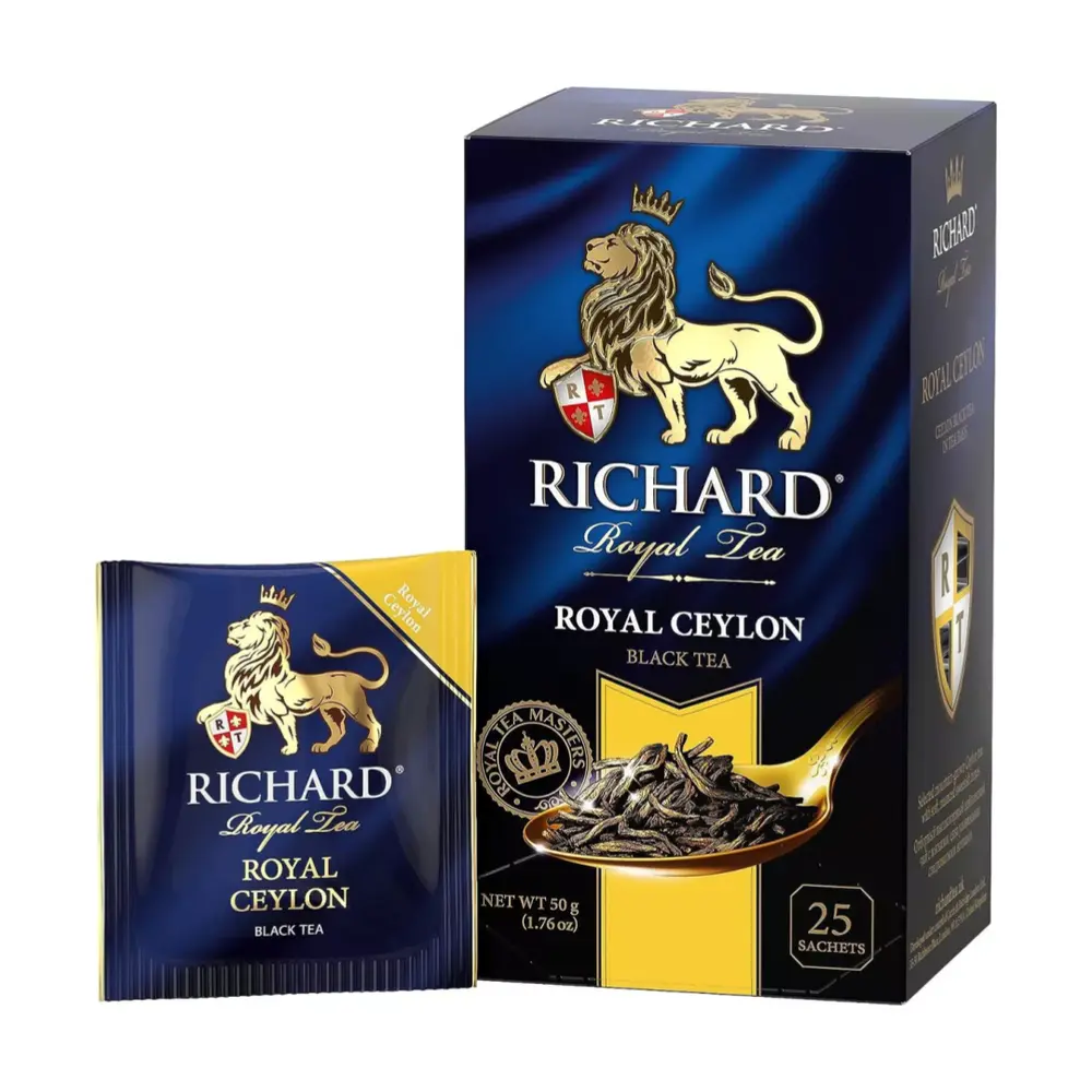 Trà Đen Ceylon, Royal Ceylon Black Tea, 25 Túi Trà, 1.76 oz (50g) - RICHARD ROYAL TEA