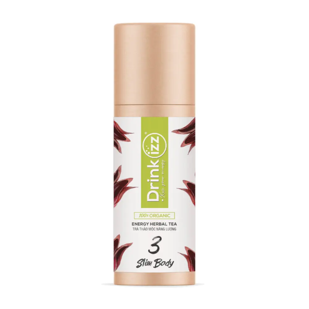 Trà Thảo Mộc Năng Lượng Hữu Cơ Dáng Thon, 100% Organic Energy Herbal Tea, No. 3 Slim Body, 12 Túi Lọc (30g) - DRINKIZZ