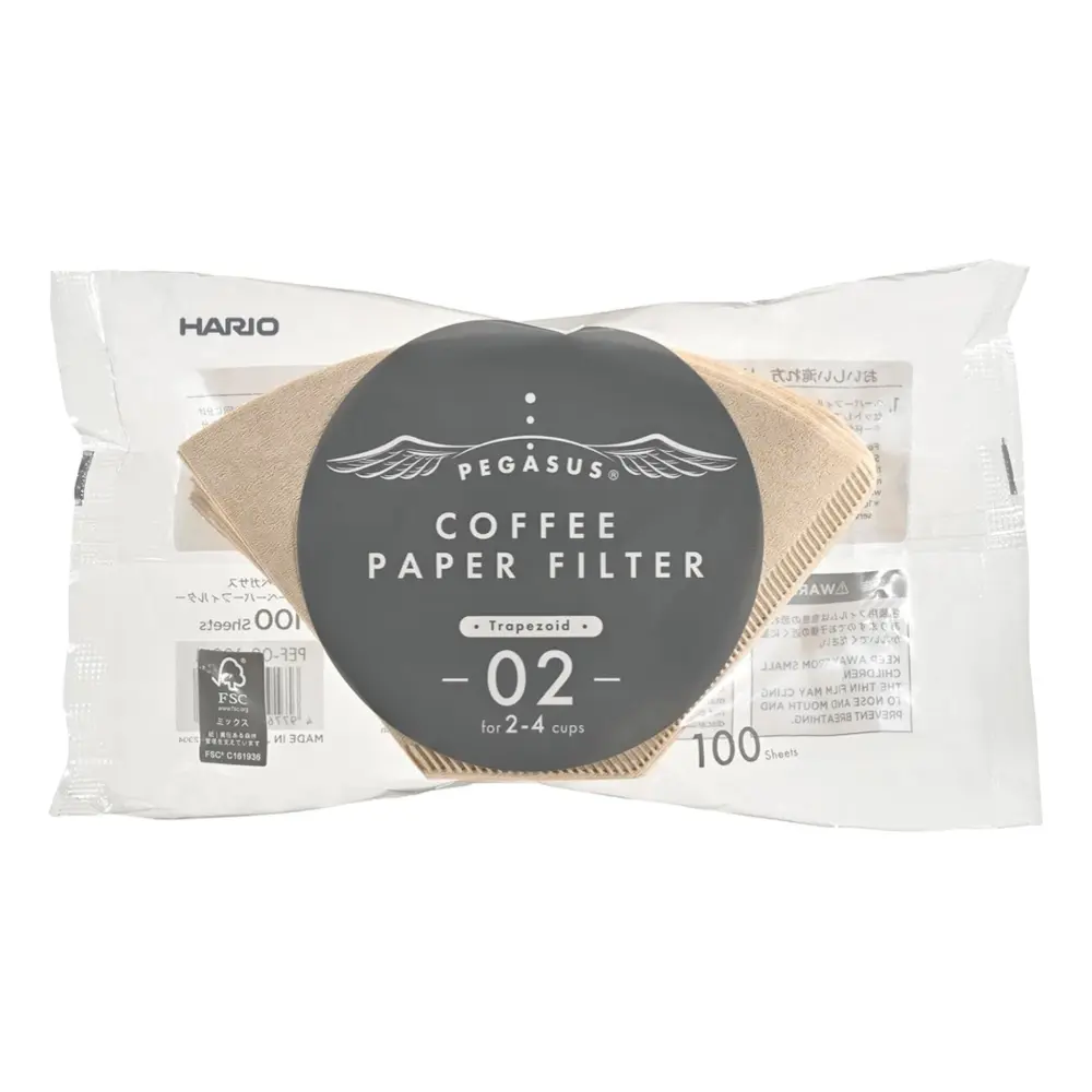 Giấy Lọc Cà Phê Màu Tự Nhiên, Pegasus Coffee Paper Filter, PEF-02-100M, 100 Tờ - HARIO