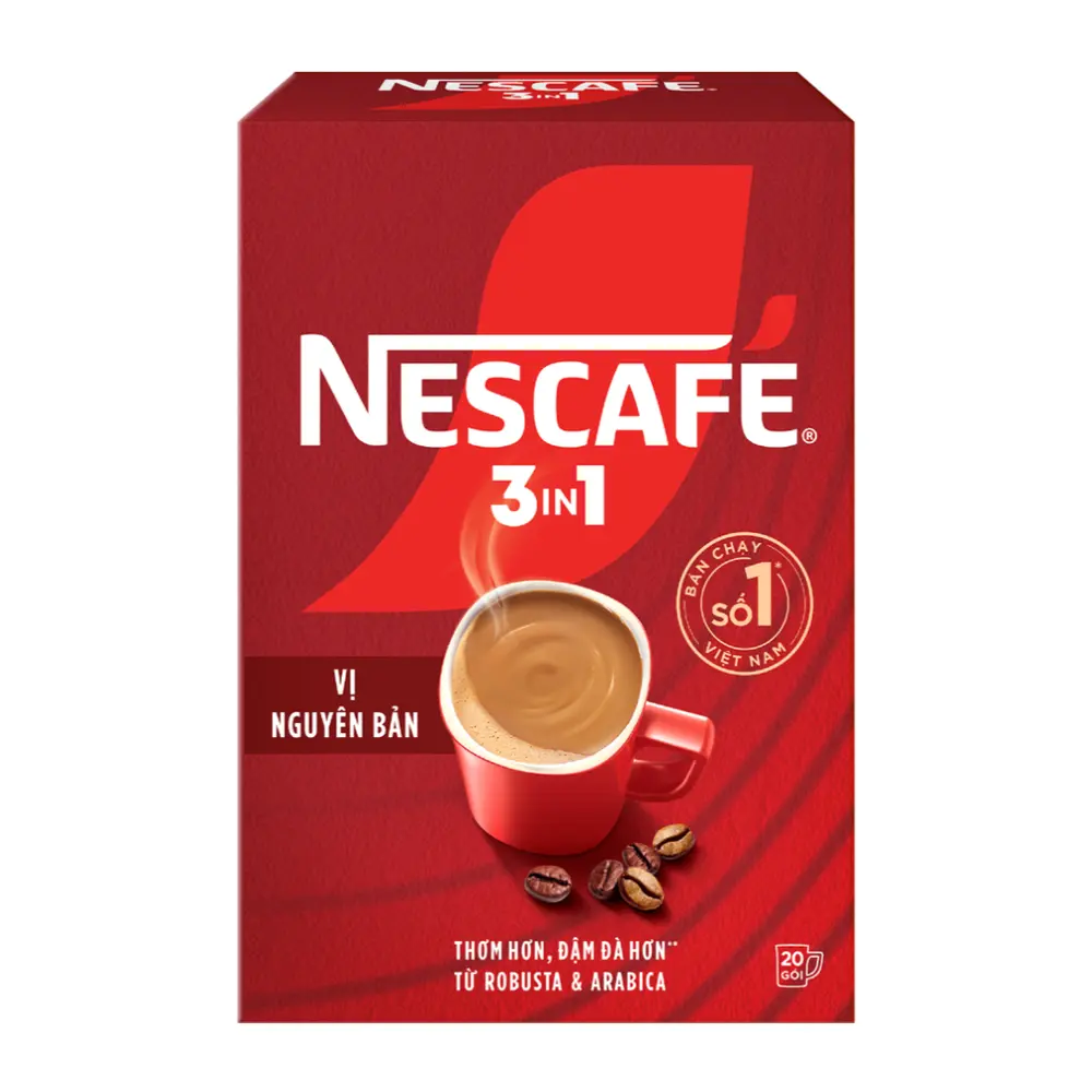 Cà Phê Hòa Tan Vị Nguyên Bản, 3 in 1 Instant Coffee, Original, 18 Gói (288g) - NESCAFE