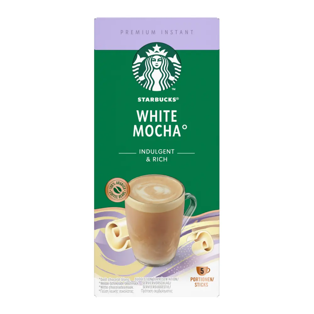 Cà Phê Hòa Tan, Premium Instant White Mocha, 5 Ly (120g) - STARBUCKS