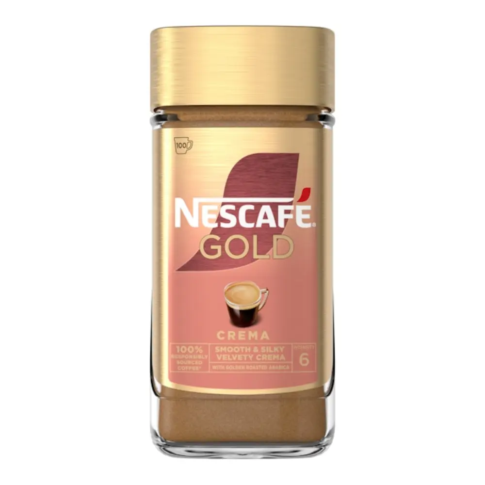 Cà Phê Hòa Tan, Gold, Crema Instant Coffee, Intensity 6 (100g) - NESCAFE