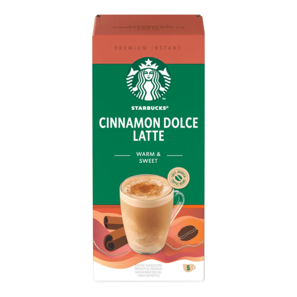 Cà Phê Hòa Tan, Premium Instant Cinnamon Dolce Latte, 5 Ly (117.5g) - STARBUCKS