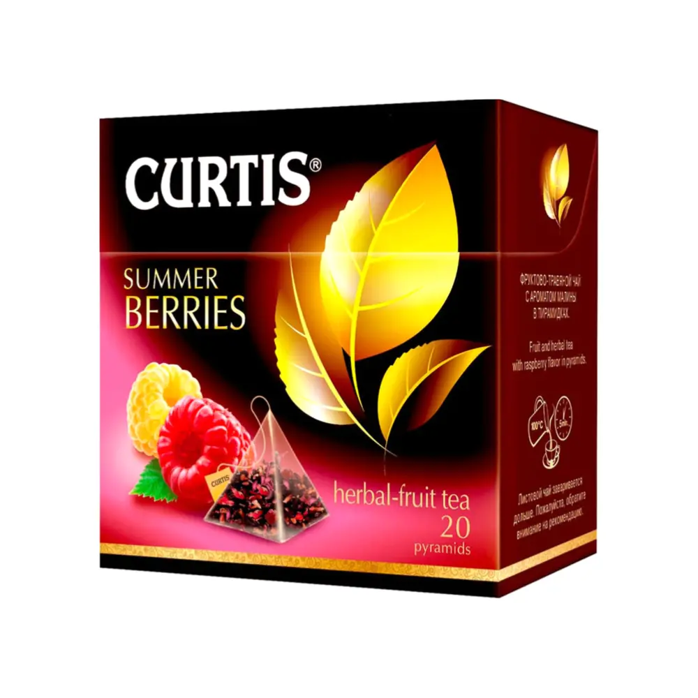 Trà Thảo Mộc Trái Cây Quả Mọng, Summer Berries, 20 Túi Lọc, 1.2 oz (34g) - CURTIS
